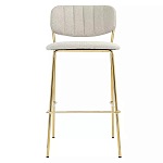 Стул барный широкой полукруглой спинкой на золотистых ножках Chair Smooth Shapes варинант исполнения - 1 | Loft Concept в Саратове