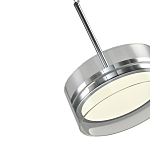 Подвесной светильник с прозрачным плафоном цилиндрической формы из акрила и стекла с пультом для регулировки света Glass Lamp Chromium варинант исполнения - 3 | Loft Concept в Саратове