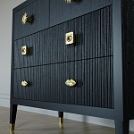 Бельевой Комод с 4 ящиками Elsa Dreams Black варинант исполнения - 3 | Loft Concept в Саратове