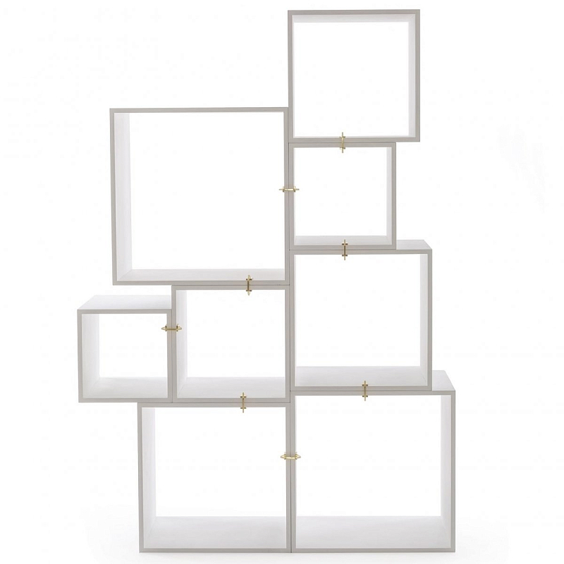 Стеллаж Seletti Assemblage White Белый Золотой в Саратове | Loft Concept 