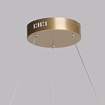 Люстра подвесная круглая золотого цвета с белыми изогнутыми световыми линиями Luke Lampco Tracer Lamp варинант исполнения - 11 | Loft Concept в Саратове