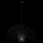 Подвесной светильник чёрного цвета с металлическим каркасом в форме веера Friture Vertigo Pendant варинант исполнения - 4 | Loft Concept в Саратове