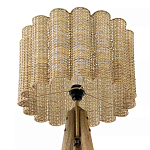 Торшер с плетеным абажуром на основании в виде треноги Lamp with Wicker Lampshade варинант исполнения - 3 | Loft Concept в Саратове