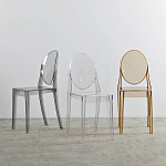 Прозрачный стул с серым оттенком LOUIS GHOST CHAIR варинант исполнения - 8 | Loft Concept в Саратове