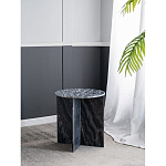 Столик кофейный с столешницей из черного мрамора Compact Black Marble Table варинант исполнения - 6 | Loft Concept в Саратове