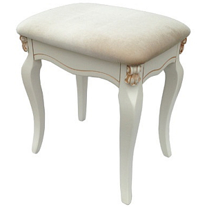 Пуф из массива дерева с велюровой обивкой Pascal French Seating