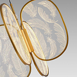 Люстра с гравировкой на акриловых плафонах Gravyura Bronze D 50 см варинант исполнения - 3 | Loft Concept в Саратове