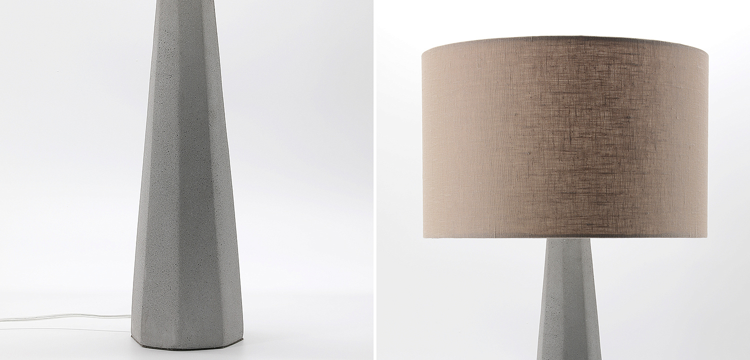 Настольная лампа Concrete Stone Table Lamp Tube Настольная лампа Concrete Stone Table Lamp Tube - Loft-Concept в Саратове