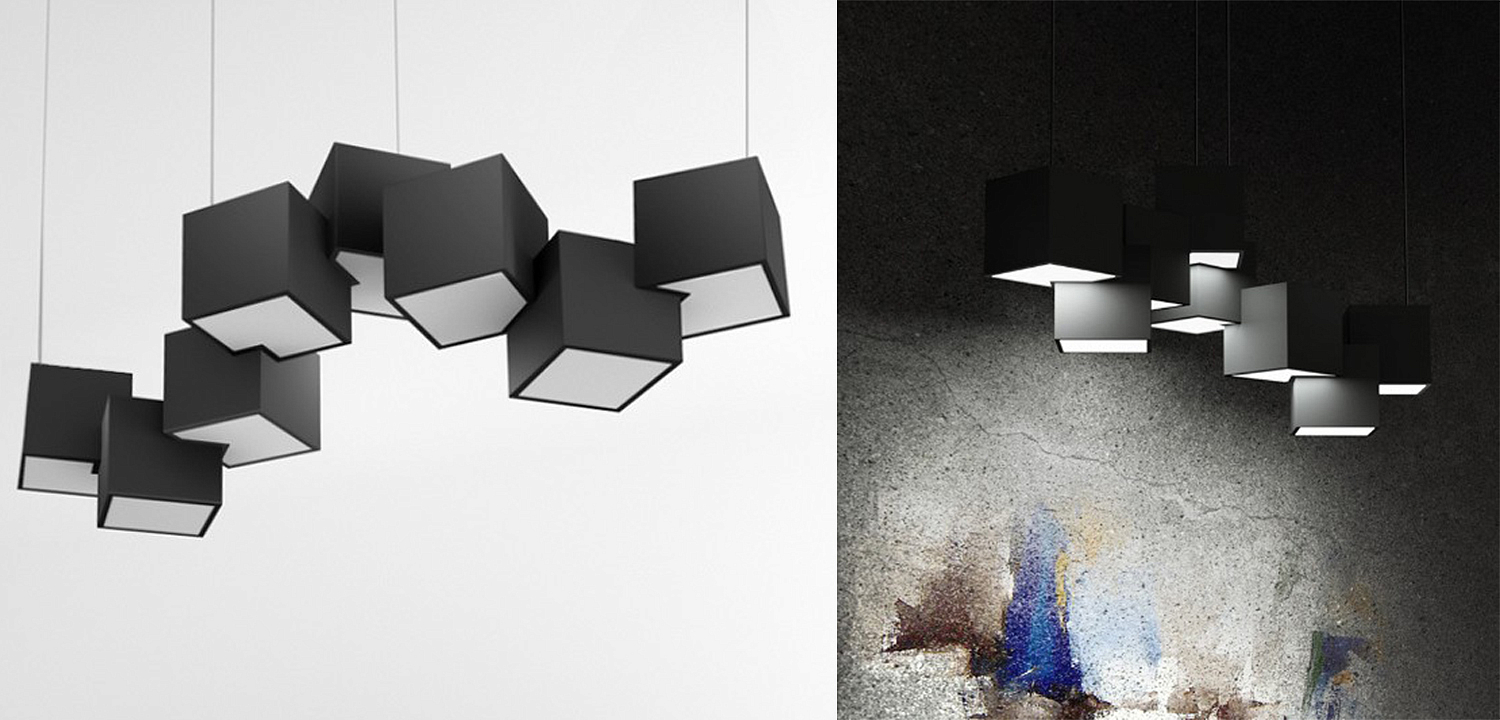 Дизайнерский светодиодный светильник Черный Eight Squares Lamp Дизайнерский светодиодный светильник Черный Eight Squares Lamp - Loft-Concept в Саратове