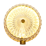 Бра с плафоном из рельефного стекла Peony Glass Bronze  варинант исполнения - 1 | Loft Concept в Саратове