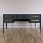 Большой Рабочий стол Primo с 5 выдвижными ящиками Черный дуб варинант исполнения - 1 | Loft Concept в Саратове