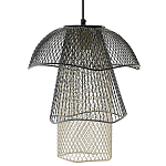 Подвесной светильник Black Grey Mesh Tube Lampshade Hanging Lamp варинант исполнения - 1 | Loft Concept в Саратове