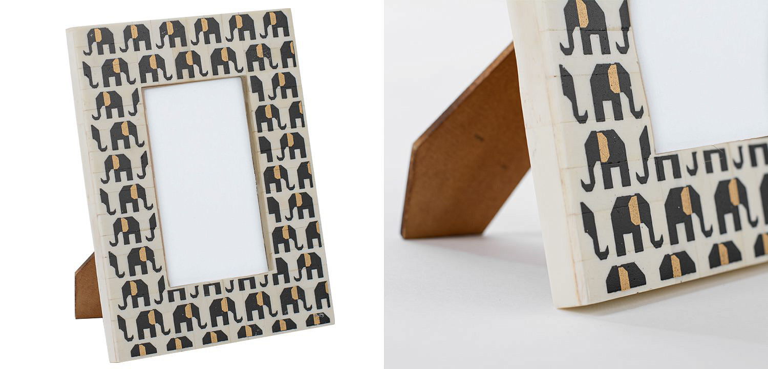 Фоторамка кость Indian Elephants Bone Inlay photo frame Фоторамка кость Indian Elephants Bone Inlay photo frame - Loft-Concept в Саратове