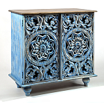 Комод с резным фасадом Blue Carved Chest of Drawers варинант исполнения - 2 | Loft Concept в Саратове