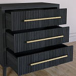 Комод Primo с 3 выдвижными ящиками Черный дуб варинант исполнения - 6 | Loft Concept в Саратове