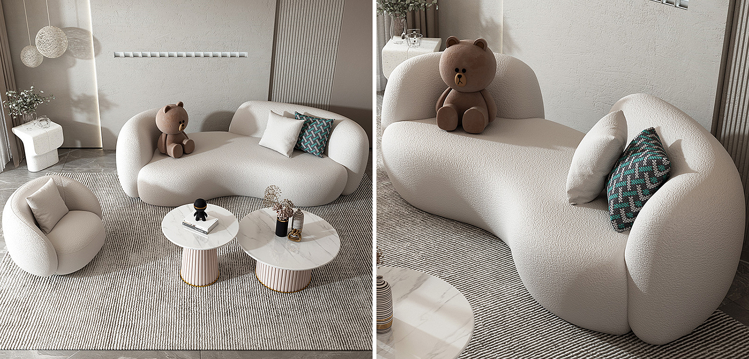 Диван Elliot White Boucle Collection Sofa Диван Elliot White Boucle Collection Sofa - Loft-Concept в Саратове