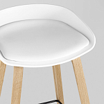 Барный стул на ножках из натурального дерева Boras White варинант исполнения - 7 | Loft Concept в Саратове