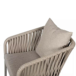 Стул серо-бежевый с декоративным плетением на спинке и подлокотниках Chair Weave варинант исполнения - 8 | Loft Concept в Саратове