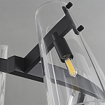 Люстра светодиодная с 8-ю прозрачными плафонами из акрила и стали Glass Cylinder Black варинант исполнения - 6 | Loft Concept в Саратове