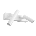 Бра с двумя цилиндрическими повортными спотами белого цвета Trumpet tube варинант исполнения - 2 | Loft Concept в Саратове