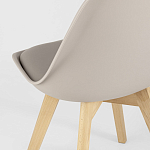 Стул с основой из пластика и мягким сиденьем Arvika Beige варинант исполнения - 6 | Loft Concept в Саратове