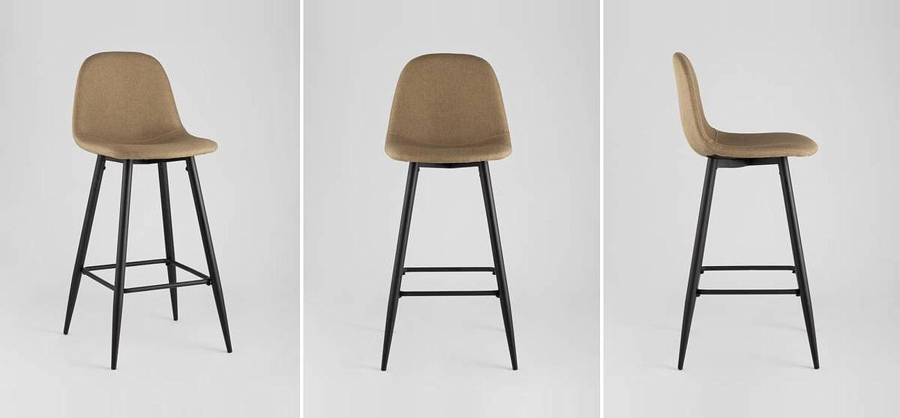 Барный Стул Archie Chair Бежевая Рогожка Барный Стул Archie Chair Бежевая Рогожка - Loft-Concept в Саратове