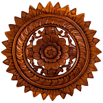 Панно из дерева круглое Flower Panel With Trees варинант исполнения - 1 | Loft Concept в Саратове