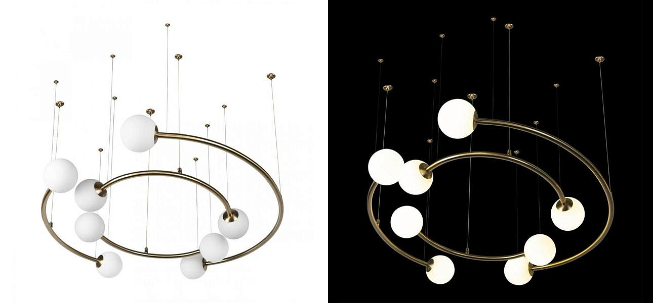Дизайнерская Модульная Люстра PLANETARY two rings Gold 80 см Дизайнерская Модульная Люстра PLANETARY two rings Gold 80 см - Loft-Concept в Саратове