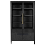 Витрина Primo со стеклянными фасадами и буфетом шпон Черный дуб варинант исполнения - 1 | Loft Concept в Саратове