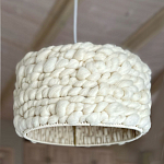 Вязаный шерстяной светильник Knitted wool lamp Cylinder варинант исполнения - 2 | Loft Concept в Саратове