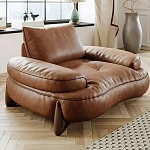 Кресло кожаное с деревянным каркасом Medieval Furniture варинант исполнения - 4 | Loft Concept в Саратове