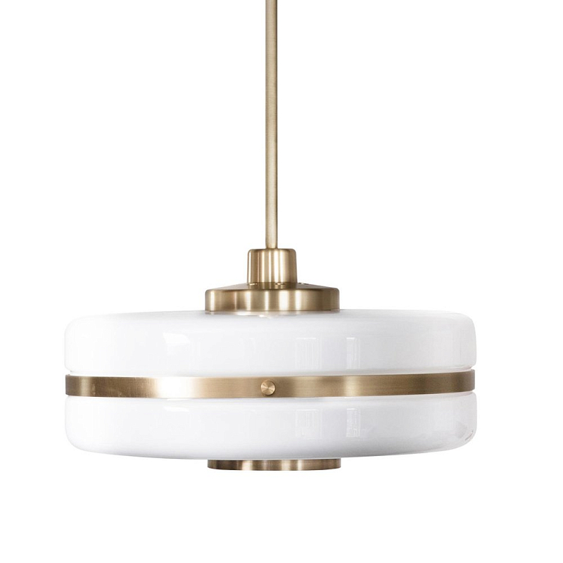 Подвесной светильник BERT FRANK Masina Pendant Lamp Белый Латунь Подвесной светильник BERT FRANK Masina Pendant Lamp Белый Латунь в Саратове | Loft Concept