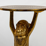 Столик с подстольем в виде обезьянки Bombay Gold варинант исполнения - 4 | Loft Concept в Саратове