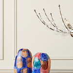 Люстра  с круглыми прозрачными шарами на серебряном каркасе Silver Stalk варинант исполнения - 3 | Loft Concept в Саратове