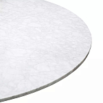 Круглый обеденный стол с белой мраморной столешницей White Tabletop on Black Base варинант исполнения - 6 | Loft Concept в Саратове