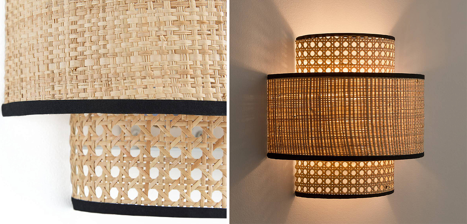 Бра Ottar Wicker Double lampshade - Loft-Concept в Саратове