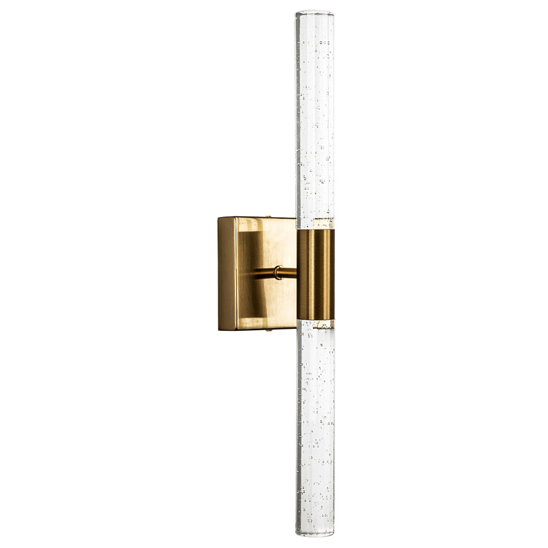 Бра со стеклянным плафоном латунь Gileberte Glass Tube Wall Lamp Brass Прозрачное Стекло Латунь Бра со стеклянным плафоном латунь Gileberte Glass Tube Wall Lamp Brass Прозрачное Стекло Латунь в Саратове | Loft Concept
