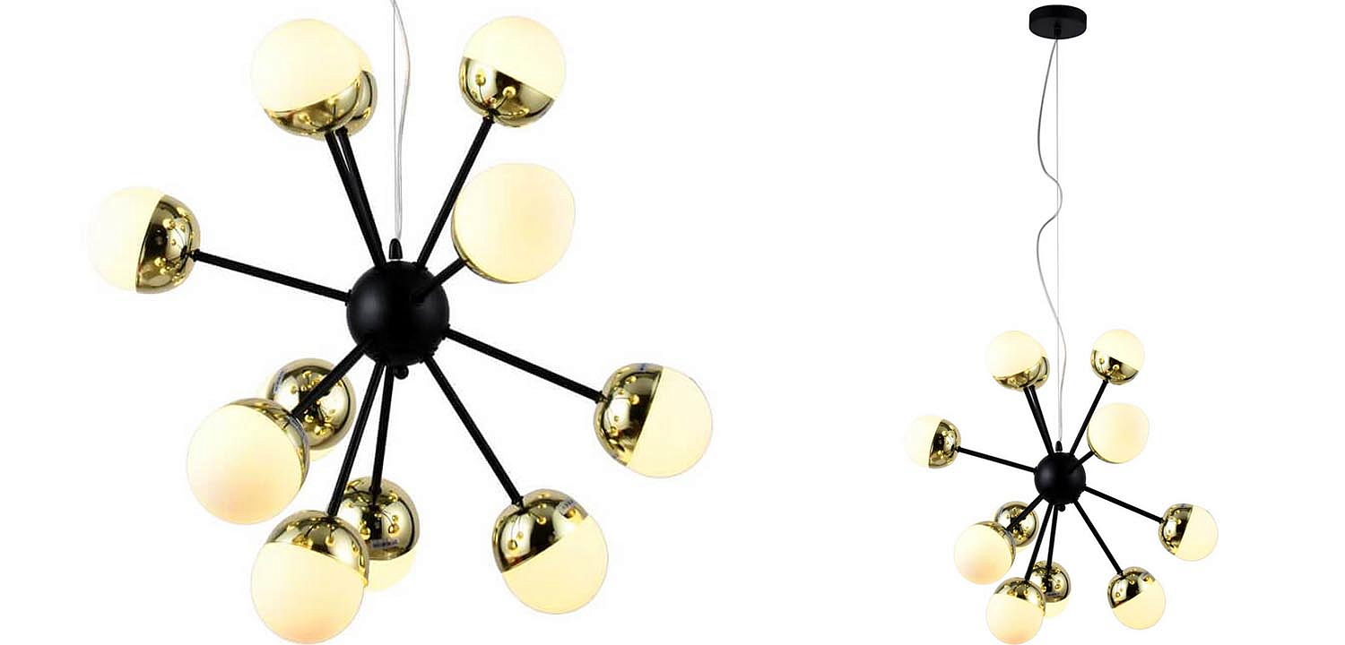 Люстра Sputnik White and Gold Globe Chandelier 12 Люстра Sputnik White and Gold Globe Chandelier 12 - Loft-Concept в Саратове