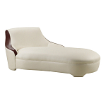 Премиальная кушетка с вставками из кожи Holland варинант исполнения - 1 | Loft Concept в Саратове