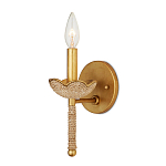 Бра из кованого железа с отделкой плетеной веревкой и сусальным золотом Parisian Style варинант исполнения - 3 | Loft Concept в Саратове