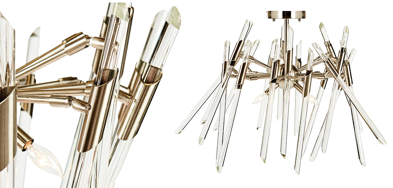 Потолочный светильник Ice Rods Chandelier nickel Потолочный светильник Ice Rods Chandelier nickel - Loft-Concept в Саратове
