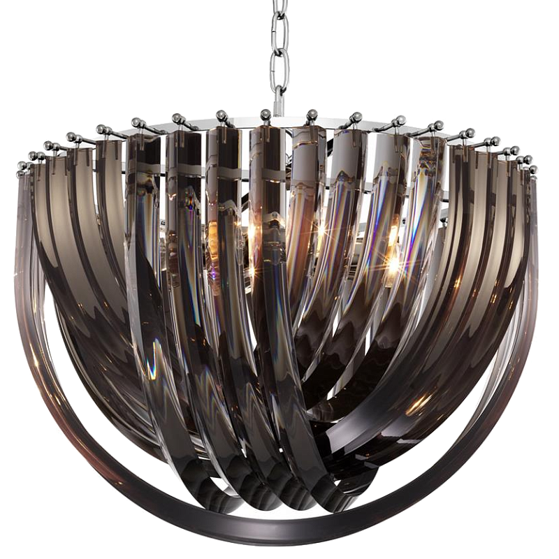 Люстра Chandelier Murano Smoke 50 Дымчатый (Smoke) Никель Люстра Chandelier Murano Smoke 50 Дымчатый (Smoke) Никель в Саратове | Loft Concept