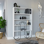 Стеллаж прямой белый с 5-ю открытыми полками NORFOLK BOOKCASE WHITE варинант исполнения - 1 | Loft Concept в Саратове