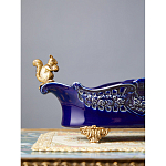 Чаша темно-синего цвета из фарфора с бронзовыми фигурками белок Eden Garden porcelain and bronze варинант исполнения - 2 | Loft Concept в Саратове
