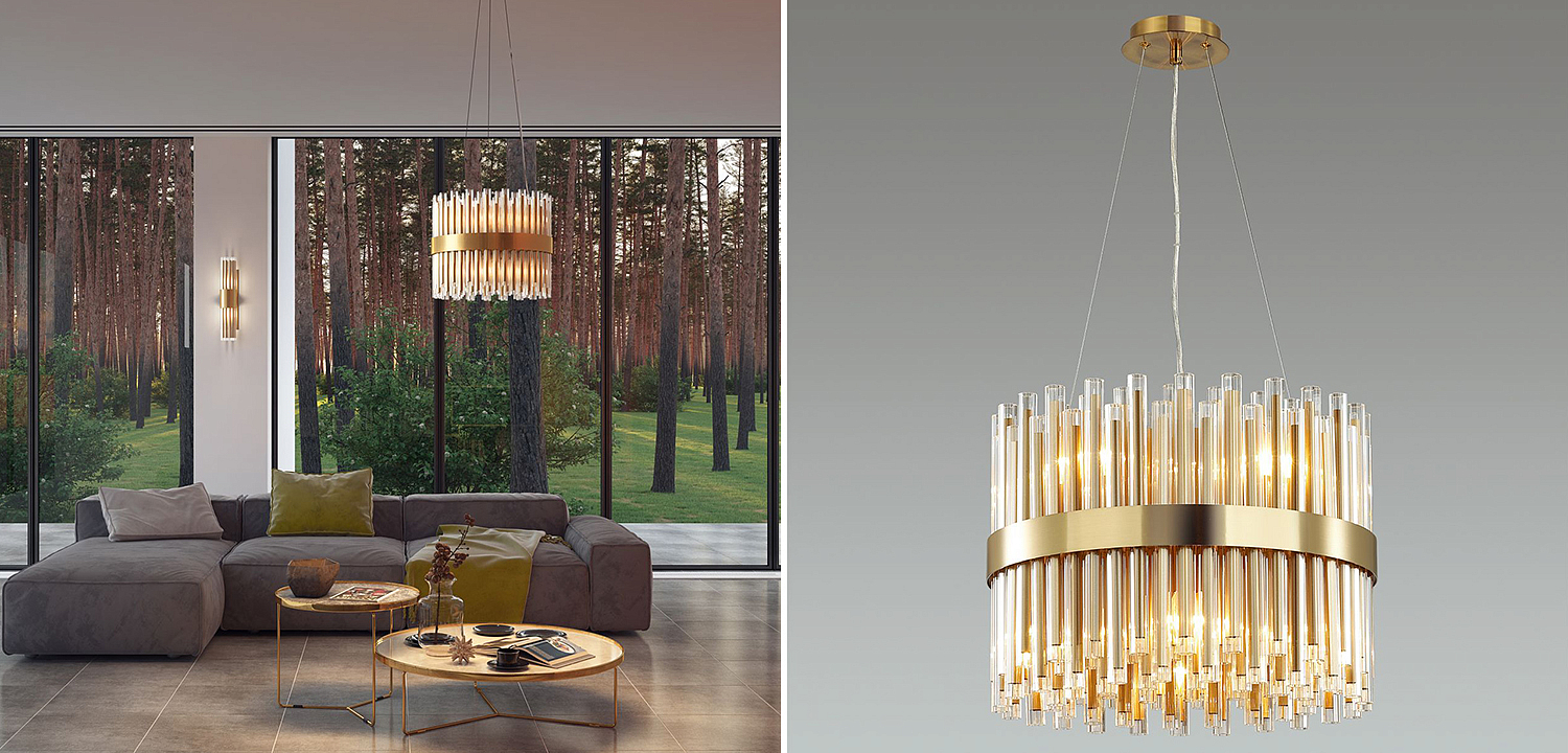 Люстра Gladwin Round Glass Tubes Chandelier Люстра Gladwin Round Glass Tubes Chandelier - Loft-Concept в Саратове