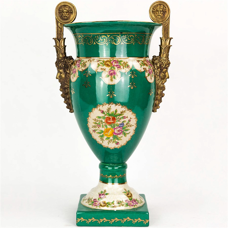 Фарфоровая ваза Emerald Goblet Изумрудный Бронза Фарфоровая ваза Emerald Goblet Изумрудный Бронза в Саратове | Loft Concept