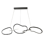 Люстра подвесная  5-ю асимметричными кольцами черного цвета Ring Horizontal варинант исполнения - 1 | Loft Concept в Саратове