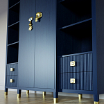 Большой шкаф с витриной Elsa Dreams Blue варинант исполнения - 4 | Loft Concept в Саратове