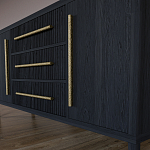 Буфет Primo с тремя ящиками и двумя фасадами Черный дуб варинант исполнения - 7 | Loft Concept в Саратове