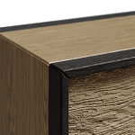 ТВ тумба 2 двери и 2 ящика с подсветкой на рельефном фасаде Warm Industrial варинант исполнения - 6 | Loft Concept в Саратове